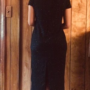 Shin length evening gown